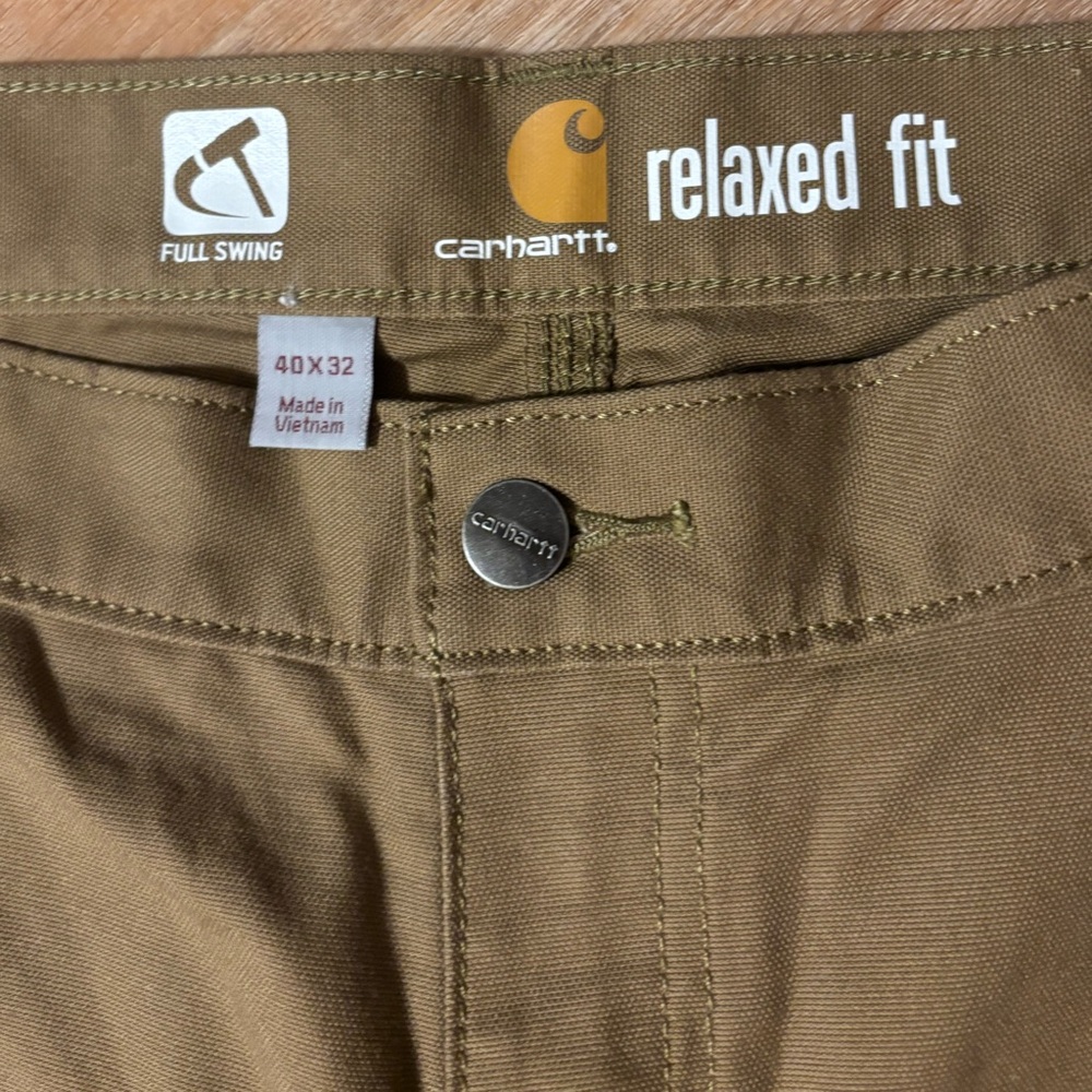 Carhartt Full Swing Relaxed Fit canvas Pant 40x32 Men's - Picture 7 of 16